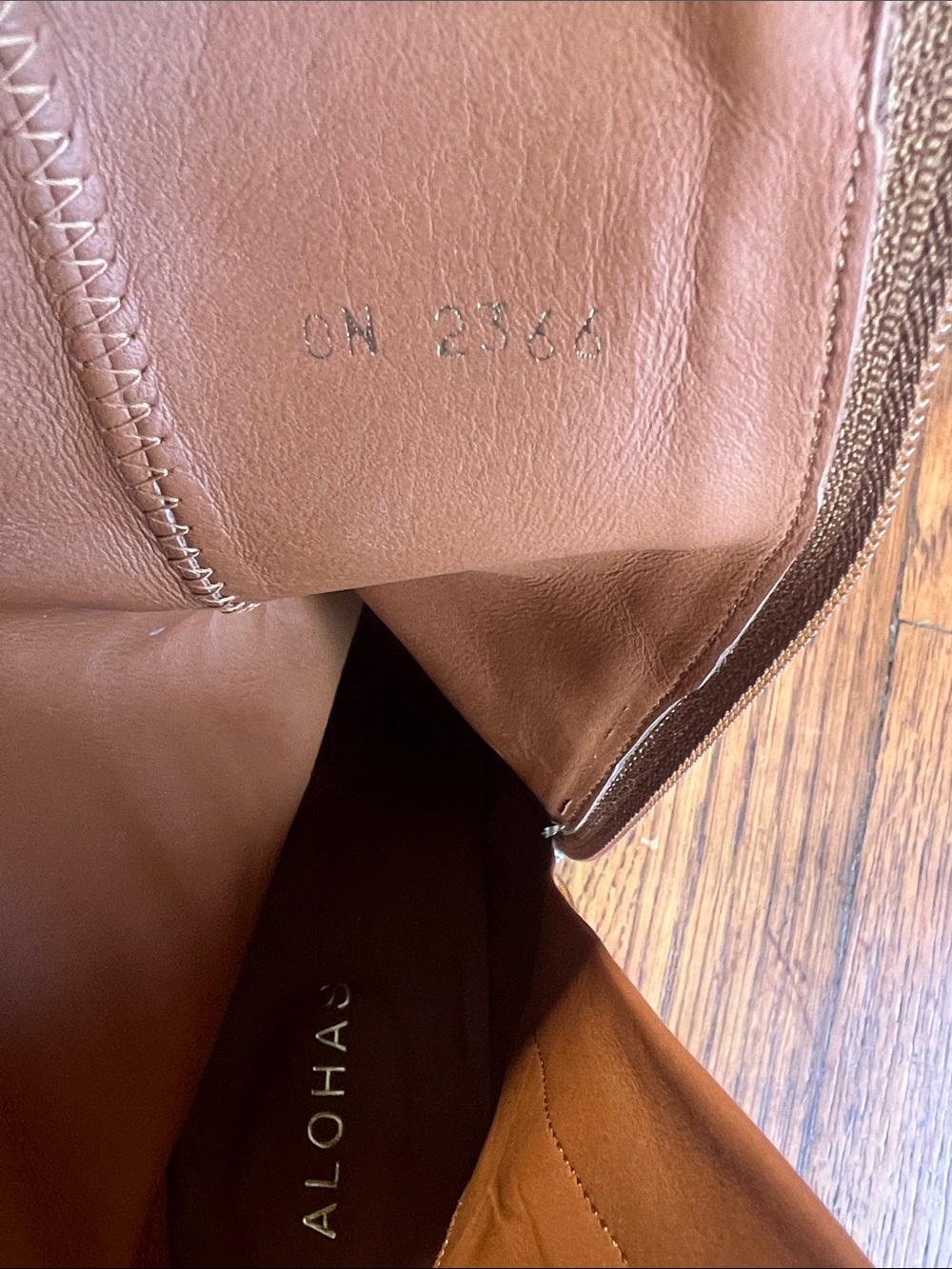 ALOHAS Cognac Square-Toe Leather Ankle Boots - Picture 2 of 4